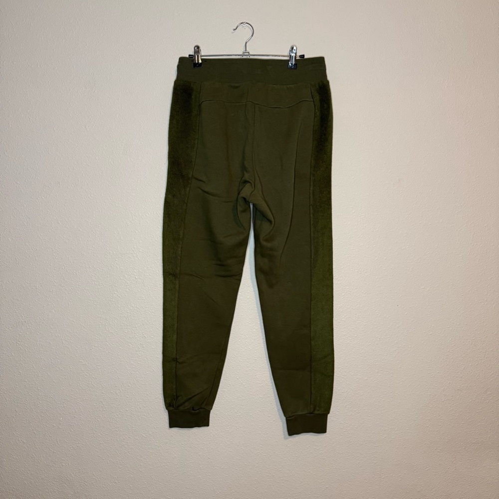 Nike Olive Green Joggers with Fuzzy sides and logo size medium - Picture 2 of 5